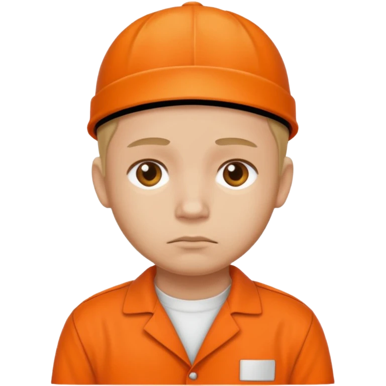 sad prisoner with an orange uniform emoji