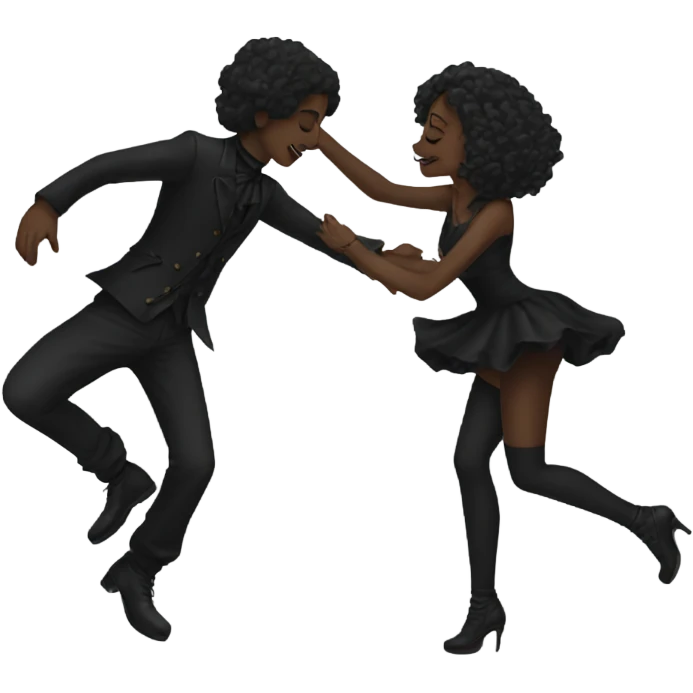 couple dancing aesthetic gothic emoji