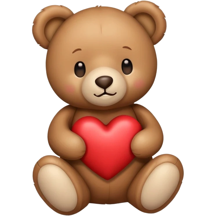 Teddy bear hold heart emoji