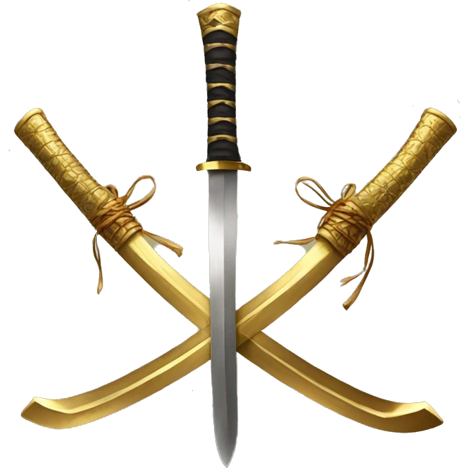 Gold katana emoji