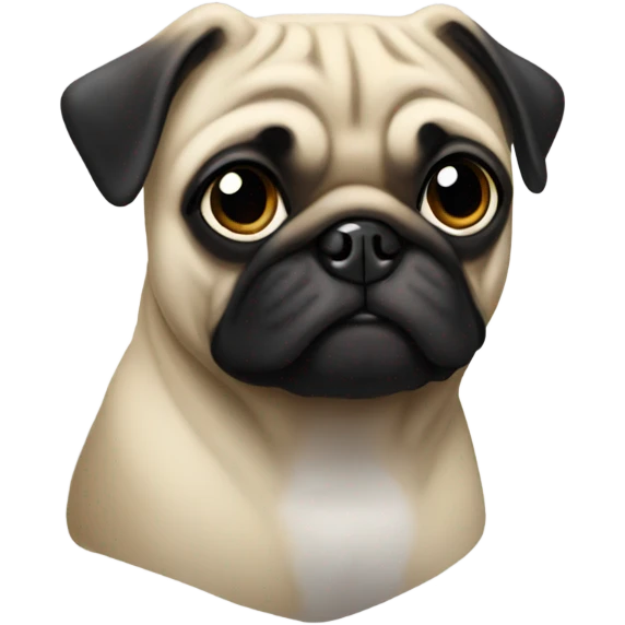 Pug negro emoji