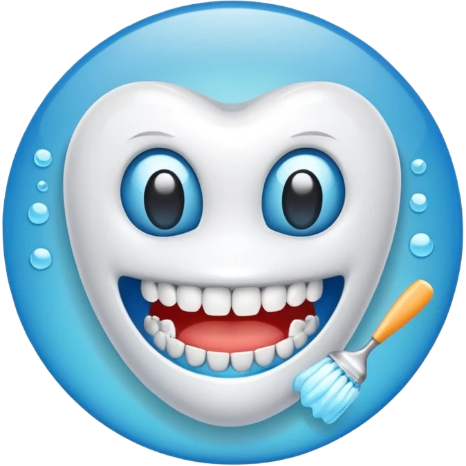 TEETH CLEANING icon in the rount emoji