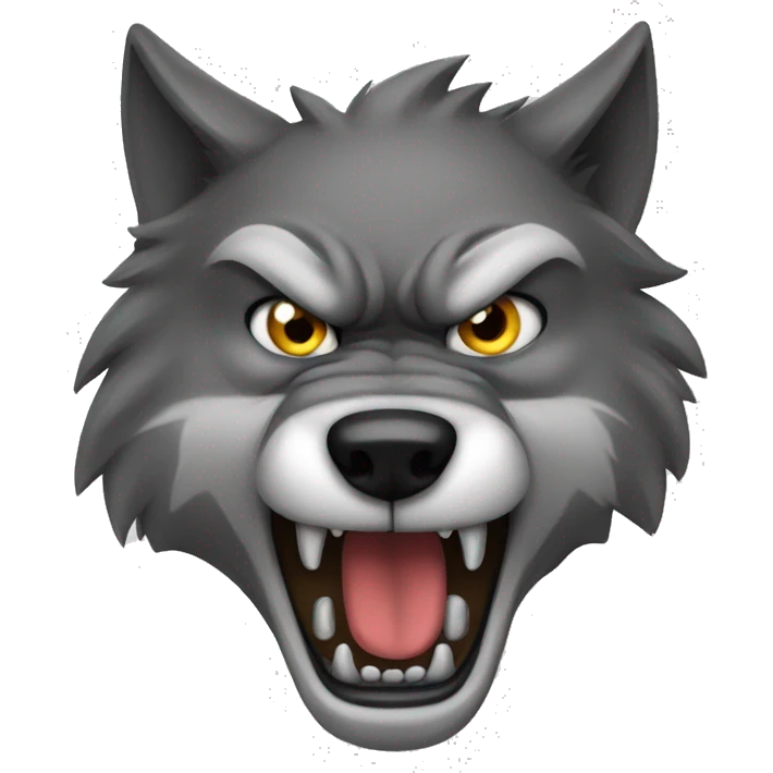 Angry wolf emoji