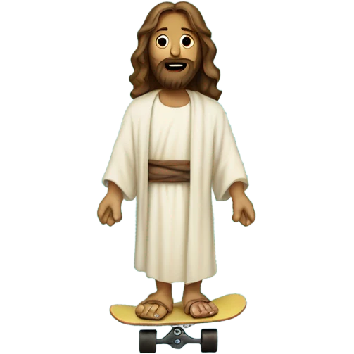 Jesus on a skateboard emoji
