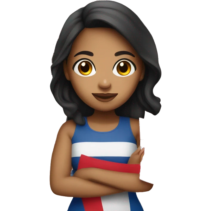 Latina girl with puerto Rico flag emoji