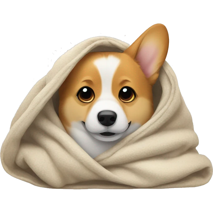 corgi in a blanket emoji