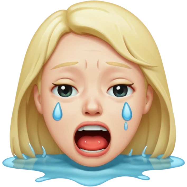 make a super sad face that its crying so hard that his mouth is super wide emoji