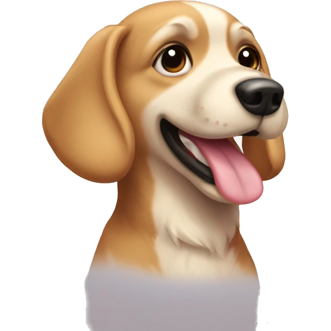 Ein rosa Hund emoji