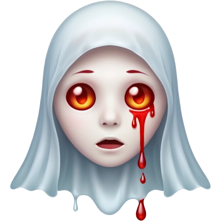 ghost with blood drops emoji