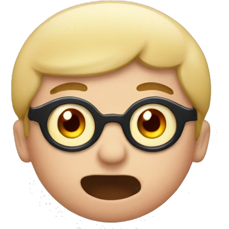 Um porco com olho vermelho emoji