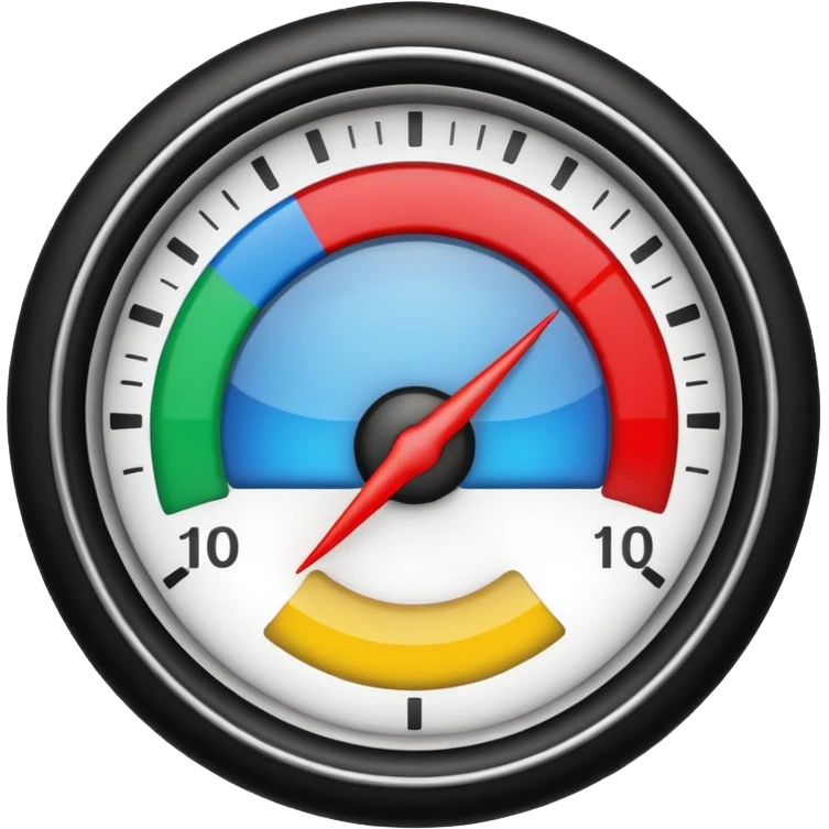 depth meter gauge emoji style, no numbers, with colored segments emoji