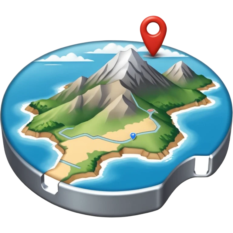 gps locater pin on west coast nz terrain map emoji