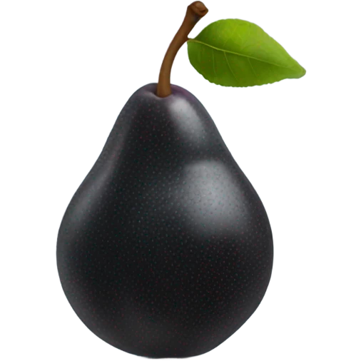 Black ice pear emoji