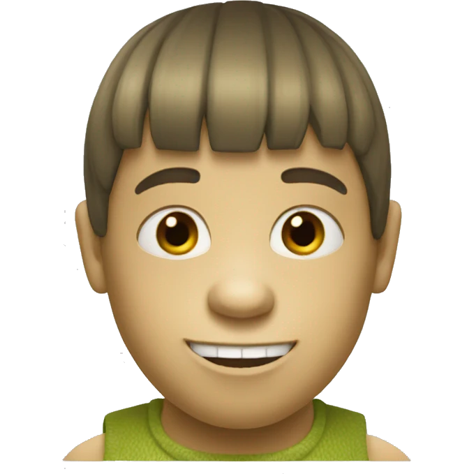 shrek with a bowl cut emoji
