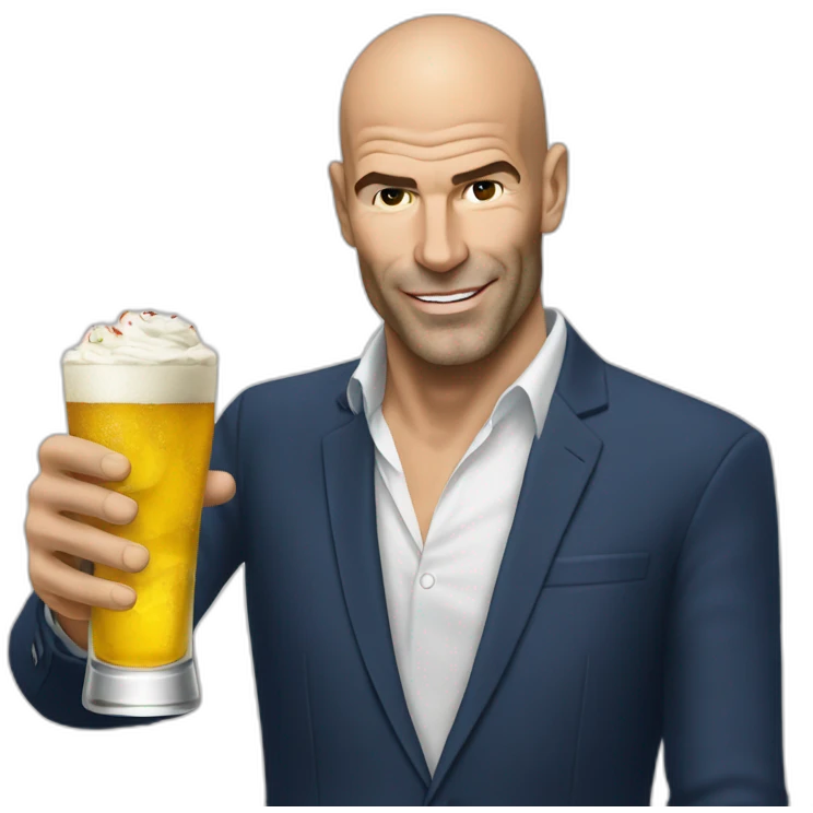 Zidane prend l’apéro emoji