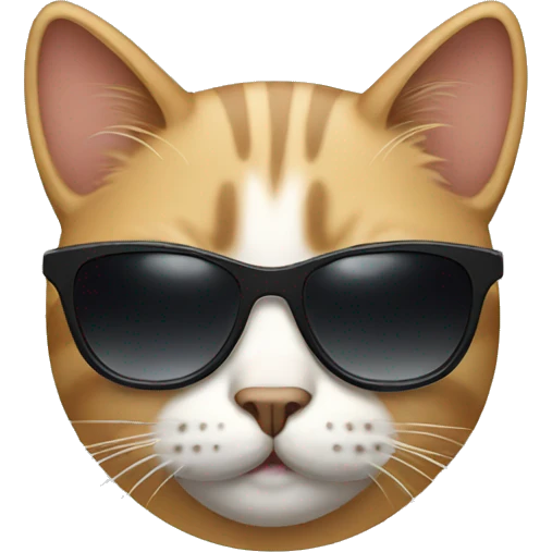 Cat with sunglasses emoji