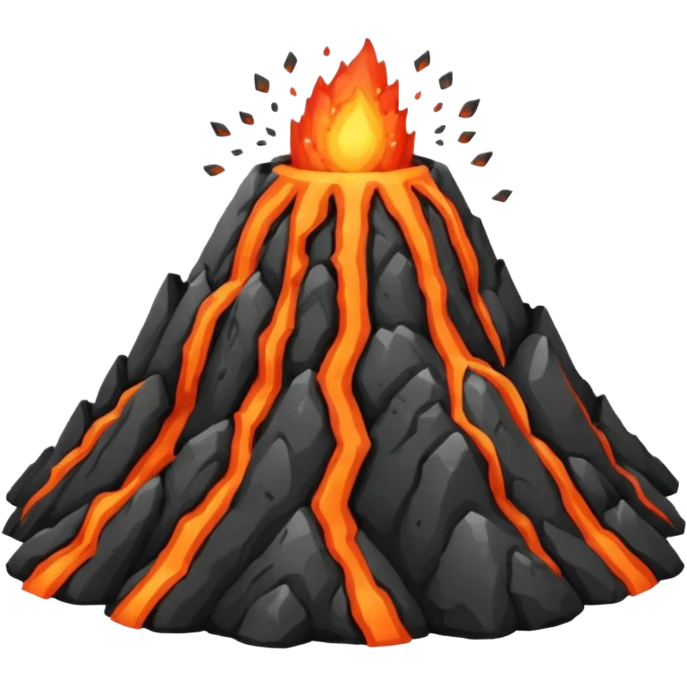 Create a volcano with its eyes tightly shut emoji