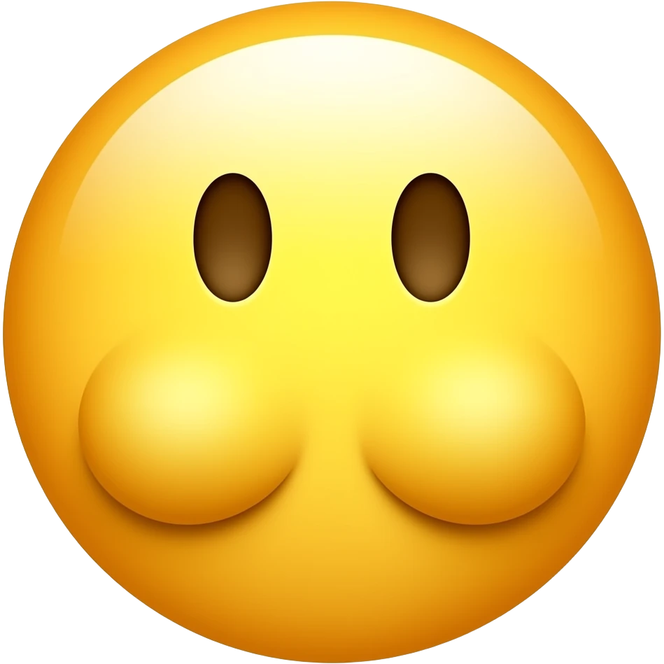 Classic yellow emoji with naked boobs With nipples emoji