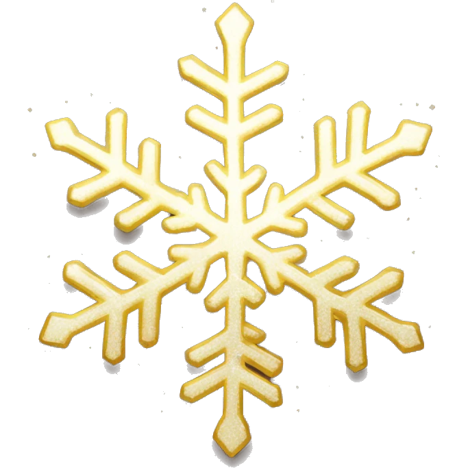 Snowflake with gold shimmer emoji