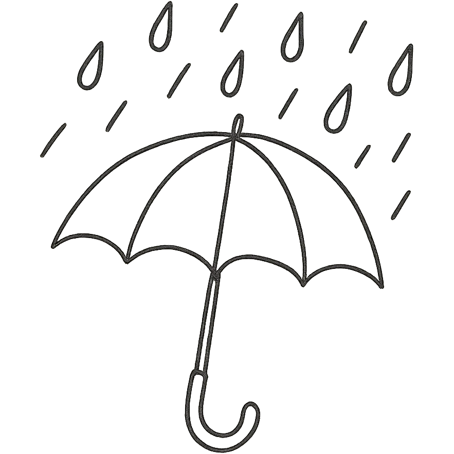 pastel umbrella under rain emoji