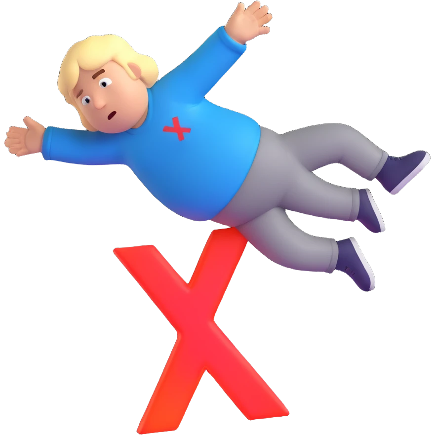 Chris griffin falling with glowing X on side  emoji