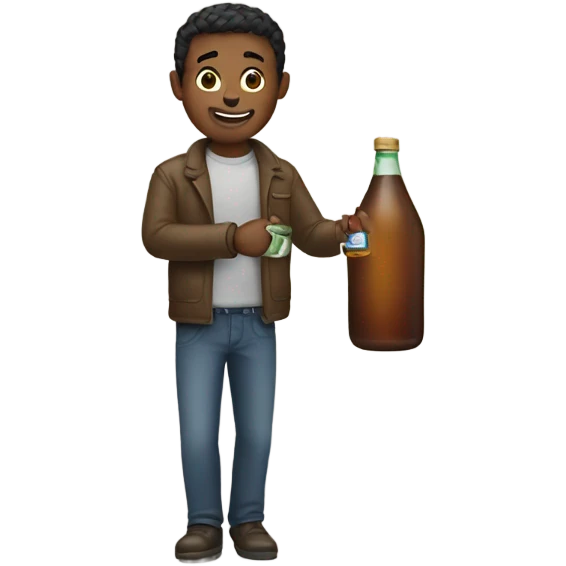 Man holding bottle emoji