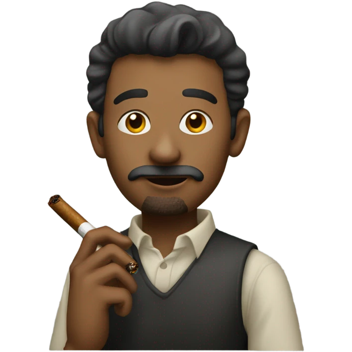 man holding a cigarro  emoji