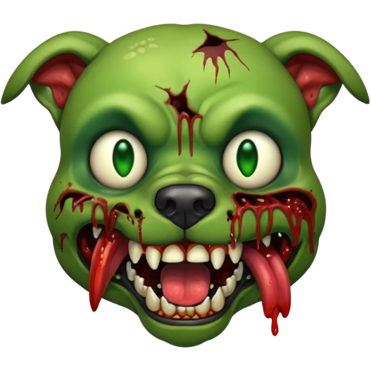 Zombie dog face  emoji