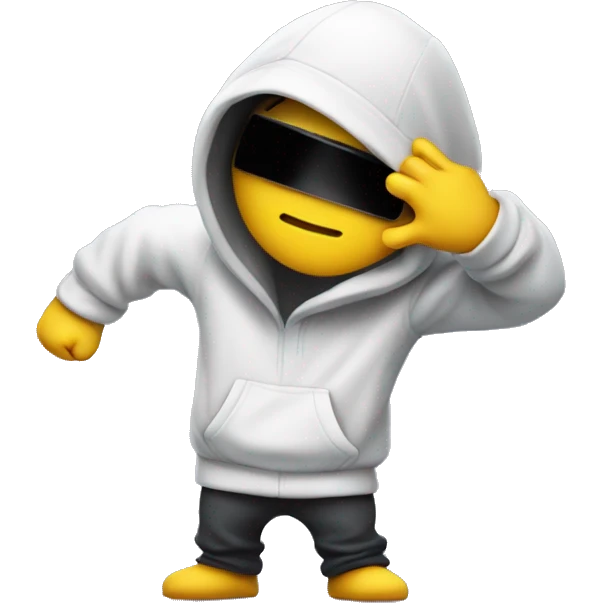 among us character dabbing emoji
