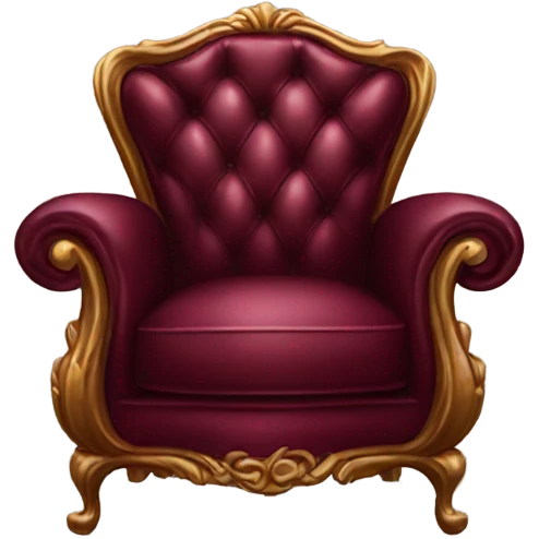 burgundy luxury chair emoji