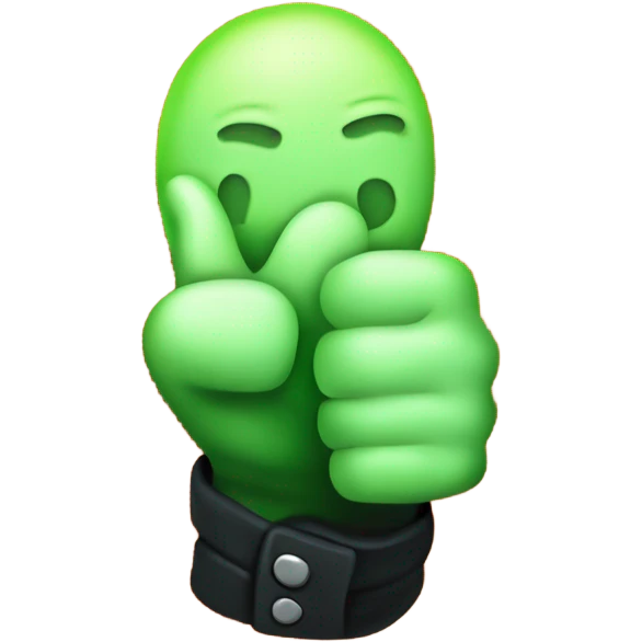 thumb up, glow in the dark paranormal style emoji
