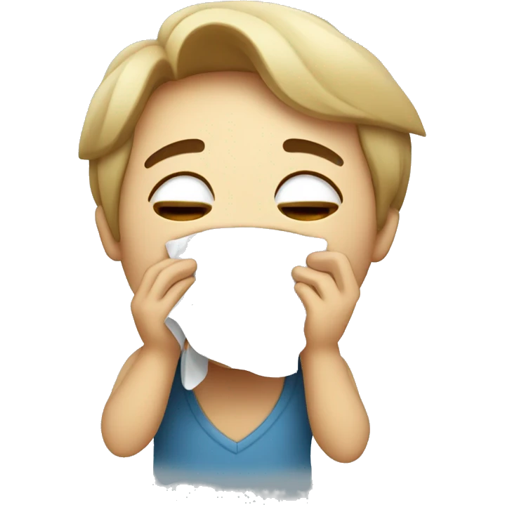cute person sneezing emoji