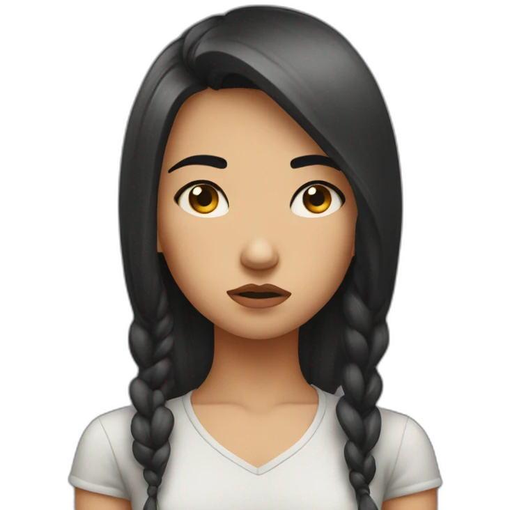 A sulking girl emoji