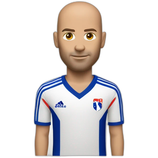 Zinedine Zidane White France jersey emoji