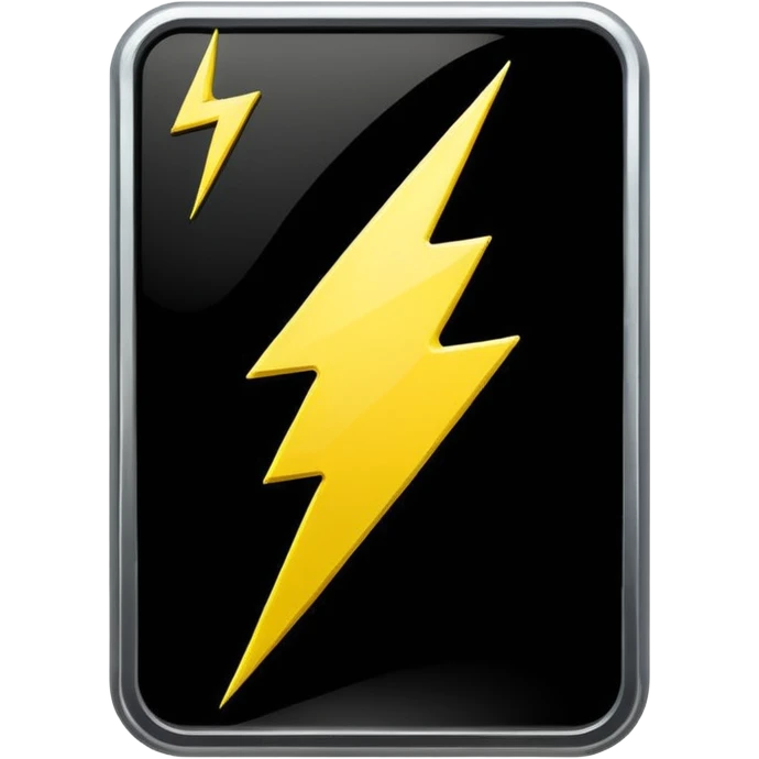 generic trading card, with a lightning bolt symbol, no text emoji