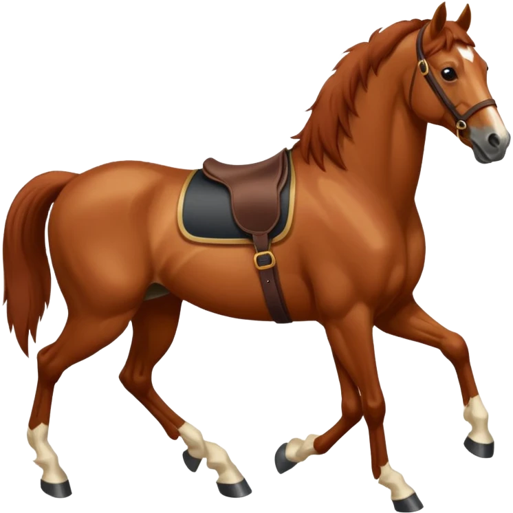A chestnut horse without markings emoji
