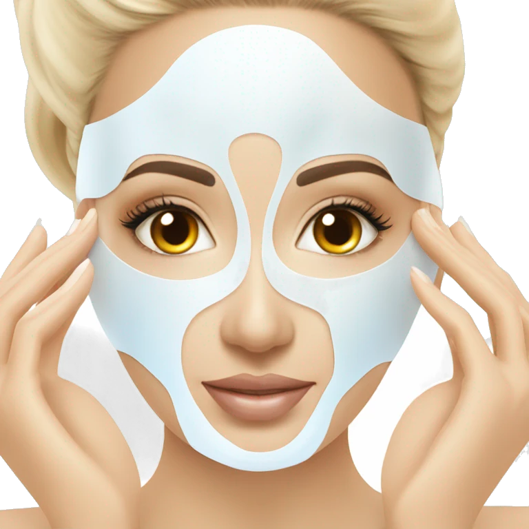 a beauty therapist doing hydrafacial treatment for a patient emoji