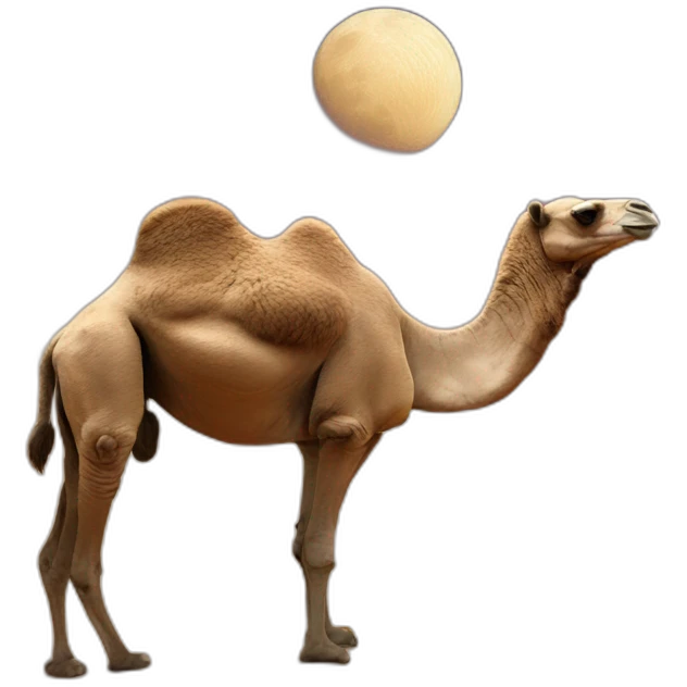 Camel on the moon emoji