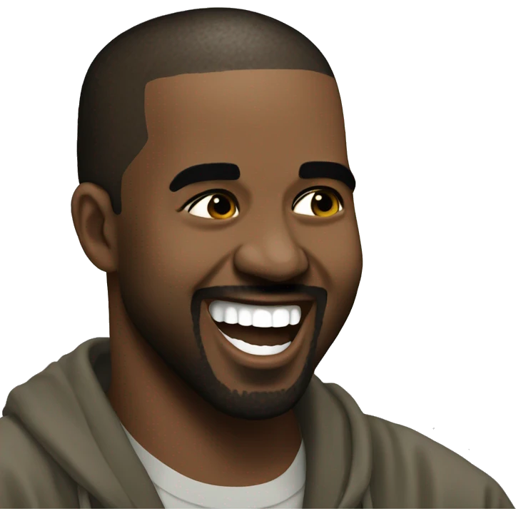 Kanye west laughing  emoji