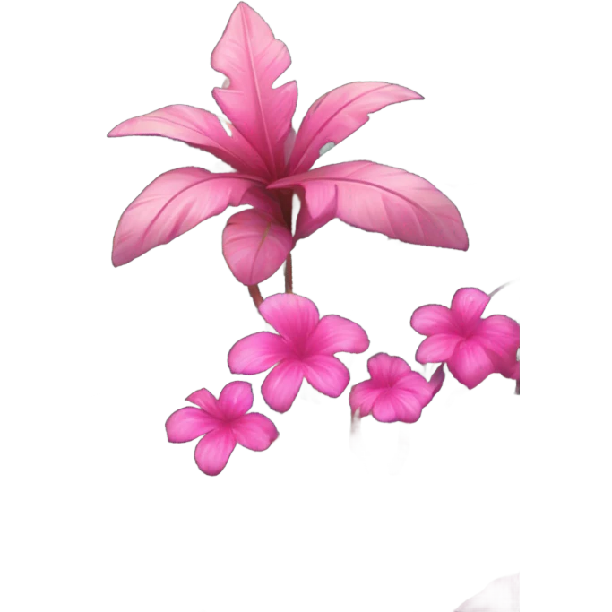 Pink rainforest jungle emoji