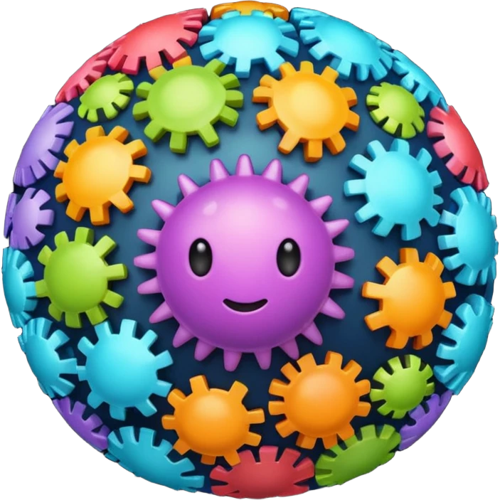  virus with many part emoji