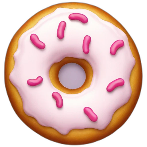 Silhouette of donut. Cool emoji