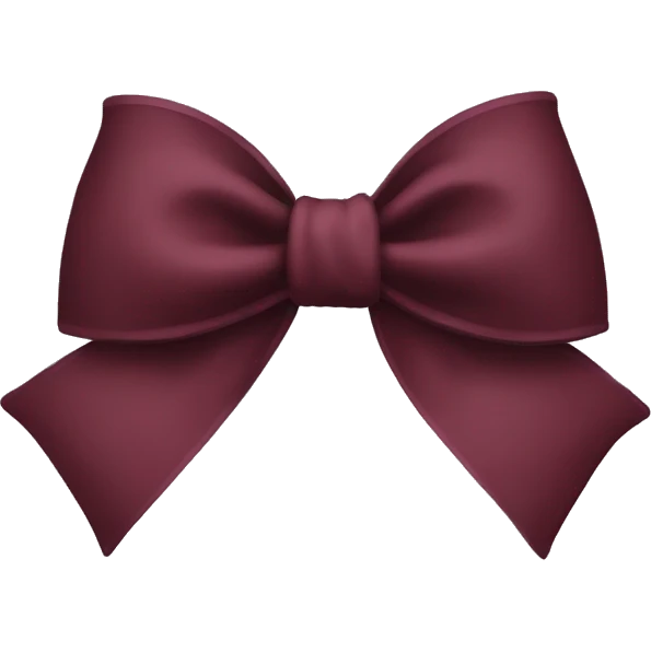 Burgundy bow emoji
