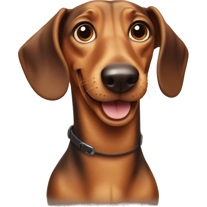 smiling dachshund emoji