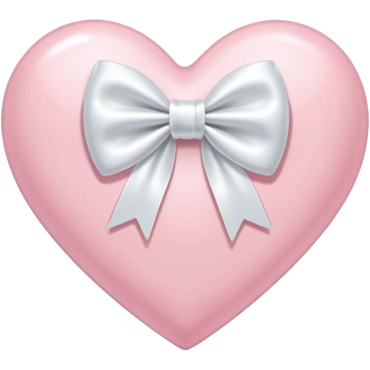 light pink heart with bow emoji