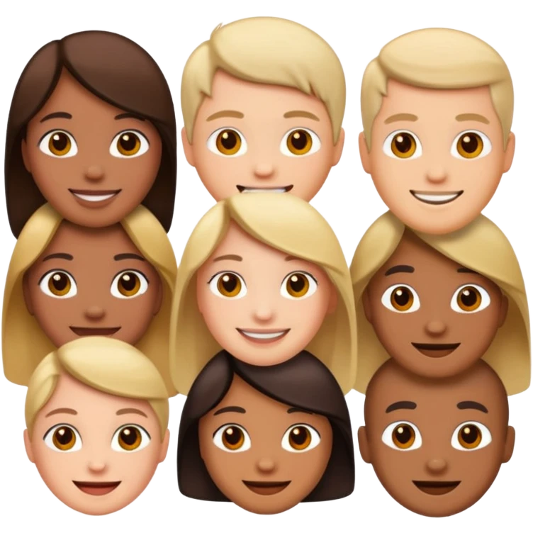 a crowd of people, emoji style emoji