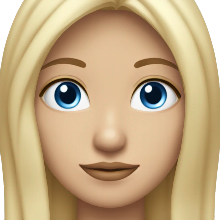 Chica rubia con ojos azules, blanquita de piel  emoji