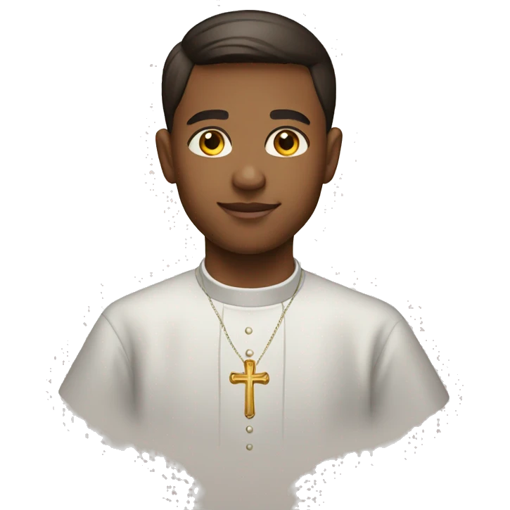 young catholic priest emoji
