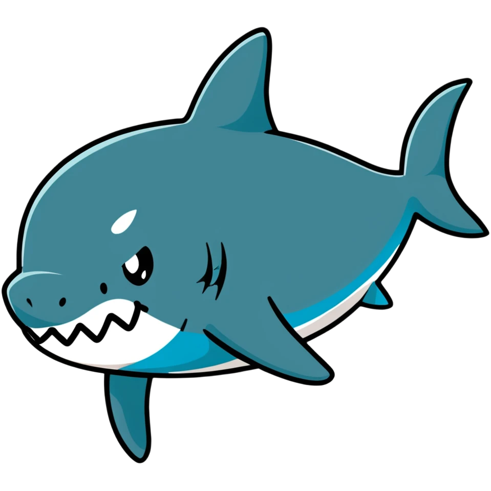 angry shark showing middle fin emoji