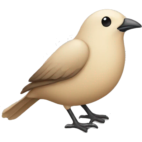 Beige bird emoji